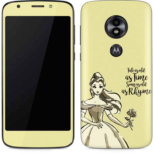 Disney Princess Belle Tale As Old As Time Art Moto E5 Play Skin